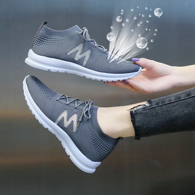 Кроссовки легкие для женщин спортивная обувь Вулканизированная подошва дышащие