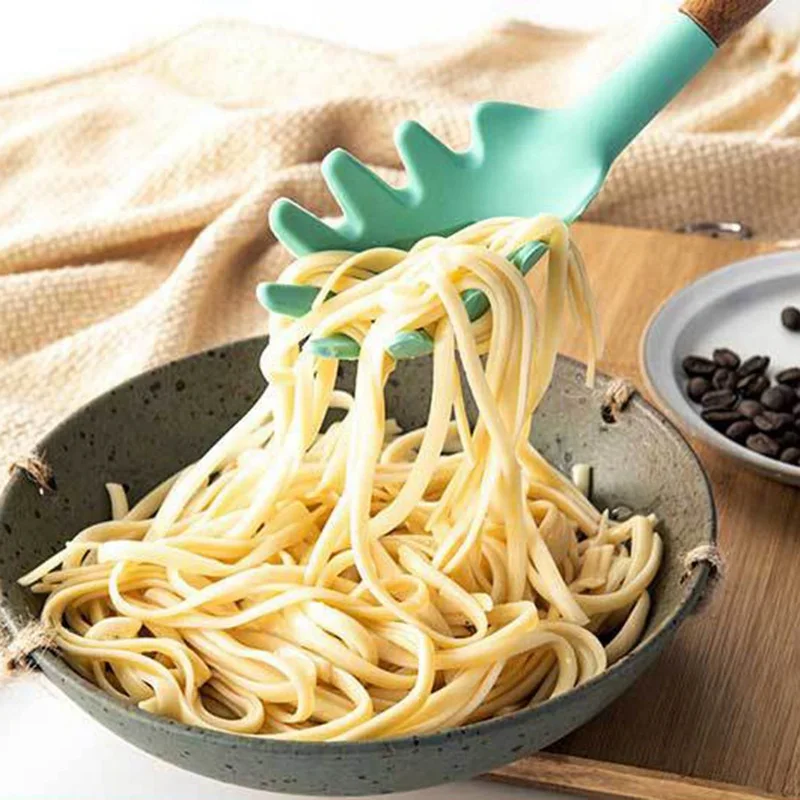 

9/11/12PCS Silicone Cooking Utensils Set Non-stick Spatula Shovel Wooden Handle Cooking Tools Set With Storage Box Kitchen Tools