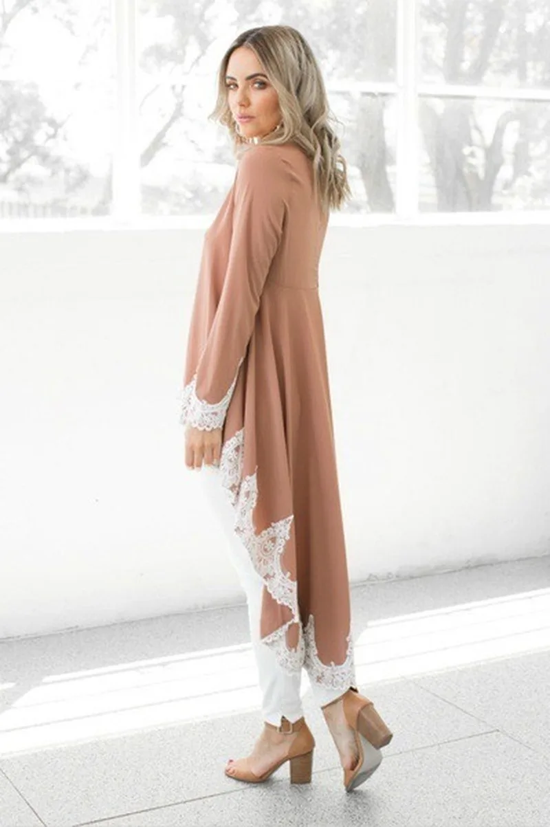 Дубай асимметричный подол мусульманский Топ Блузка Женская Лоскутная Vestidos