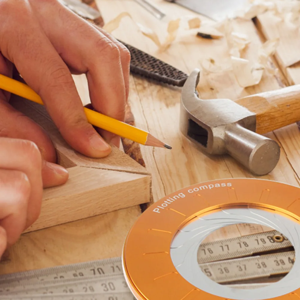 

Round Woodworking Portable Adjustable Size Aluminum Alloy Circle Drawing Tool Measuring Geometry Stationery Accurate