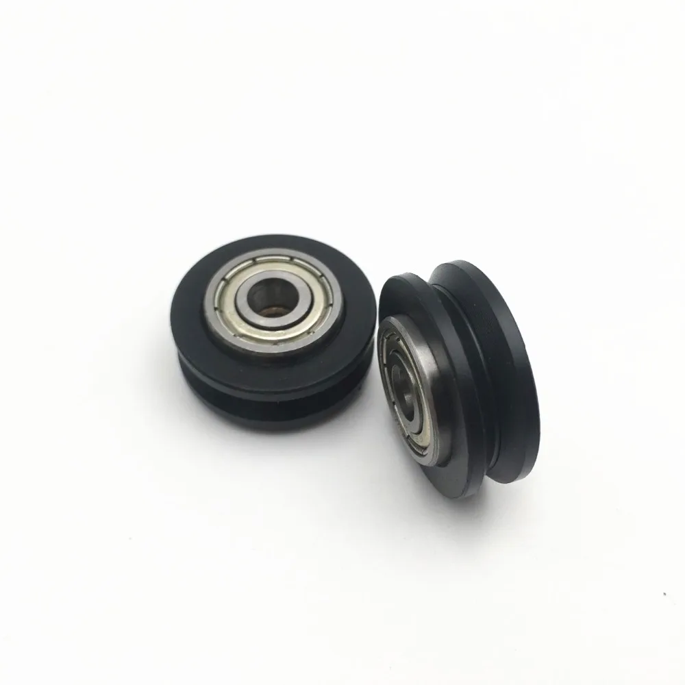

10PCS V groove Dual Bearing V-Wheel kit 625zz bearing roller wheel POM for CNC/3D printer V Type roller Free Shipping