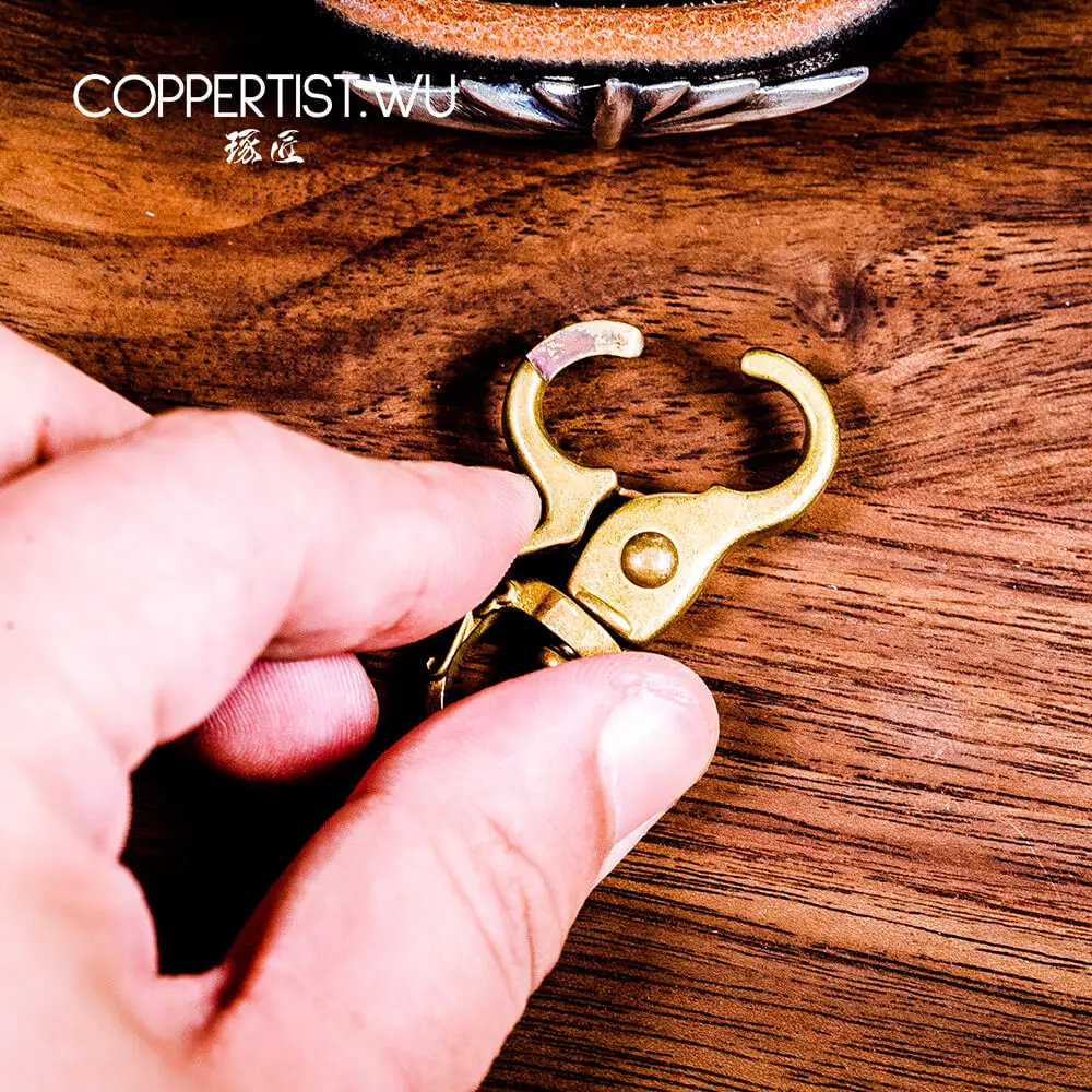 COPPERTIST.WU ручная работа бронзовые брелки для мужчин легко зажимаемые