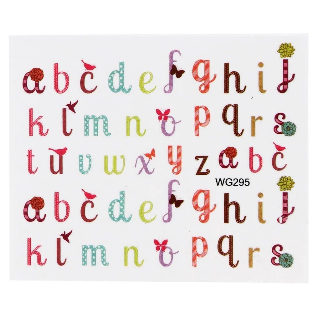 5 2 Pcs/lot Summer Partten Nail Art Sticker Water Decals Lovely Cartoon Food Nail Wraps Slider For Nail Art Tattoo Decoration - Цвет: 5