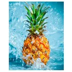 5D Вышивка с изображением вкусных фруктов ледяного ананаса, вышивка крестиком, рукоделие, алмазная живопись, мозаика, украшение для дома, подарок XN528