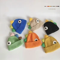 cartoon dinosaur infant toddler baby hat cap korean version knitted caps for boys girls beanies keep warm kids accessories hats