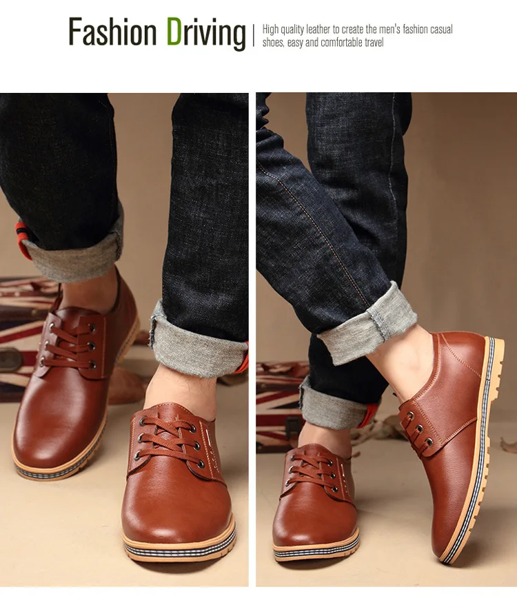 

3. Men inside heighten business casual shoes fall shoes men 2021 new cowhide leather Korean fashion shoes