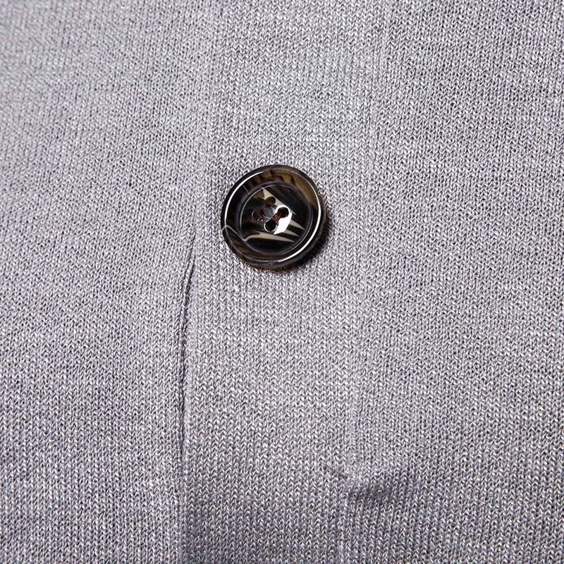 Мужской вязаный свитер CYSINCOS повседневный однотонный пуловер с высоким