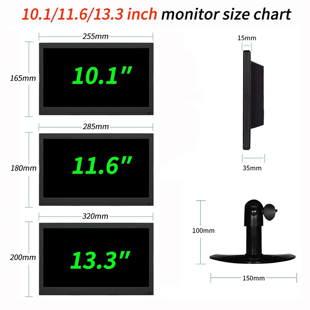 pc monitor 11 6″ gaming laptop lcd monitor hdmi vga computer screen monitor gamer 10 113 3″ separators screens portable monitor free