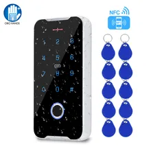 Outdoor Access Control Keypad IP68 Waterproof Fingerprint RFID Keyboard System 13.56MHz Card Reader Support Mobile Phone NFC