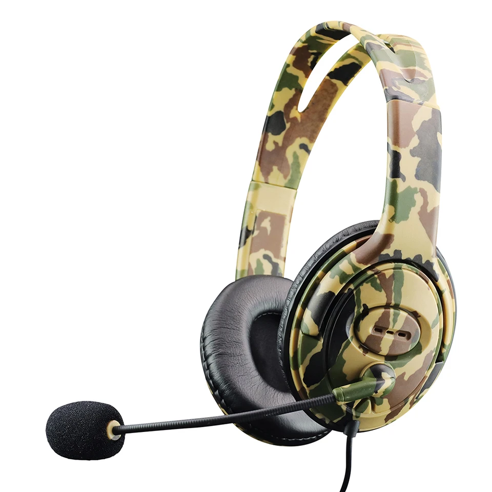 

For PS4 PS5 Wired Camouflage Gaming Headset Headphones Earphones with Noise Cancel Microphone for PlayStation 4 PS4 X-ONE PC