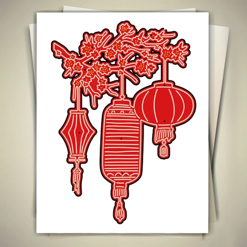 Новогоднее ремесло в китайском стиле металлическая высечка для
