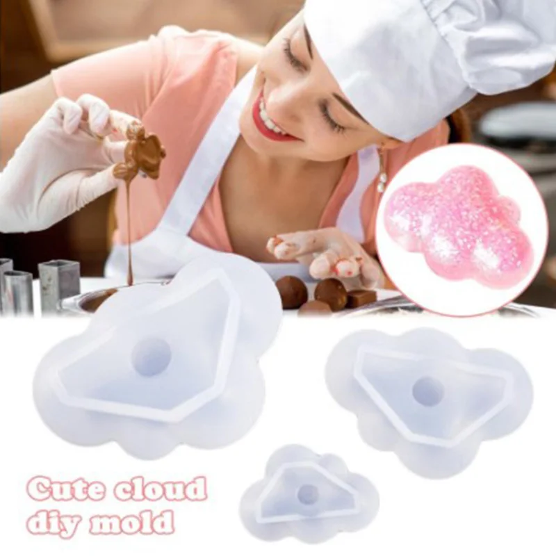 

Cute clouds DIY mould big and small clouds mirror silica mould