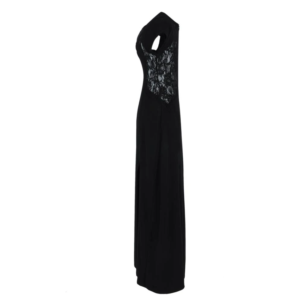

Lace Gift Round Neck Formal Elegant Short Sleeve Patchwork Backless Sexy Evening Party Women Dress