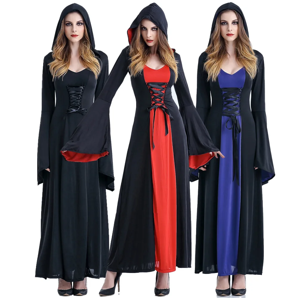 Бесплатная доставка три цвета платье ведьмы вампира для костюмированной