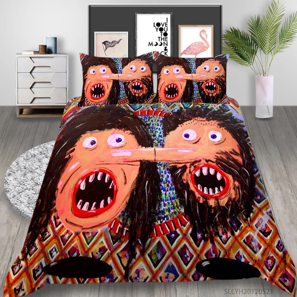 

Home Textiles 3D Oil Painting Bedding Set Duvet Cover Set King Queen Full Double 2/3pcs Bedroom Decoration Dropship
