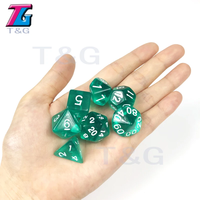 Оптовая продажа 7 шт./лот набор костей Polyhedral D4 D6 D8 D10 % D12 D20 красочные аксессуары для