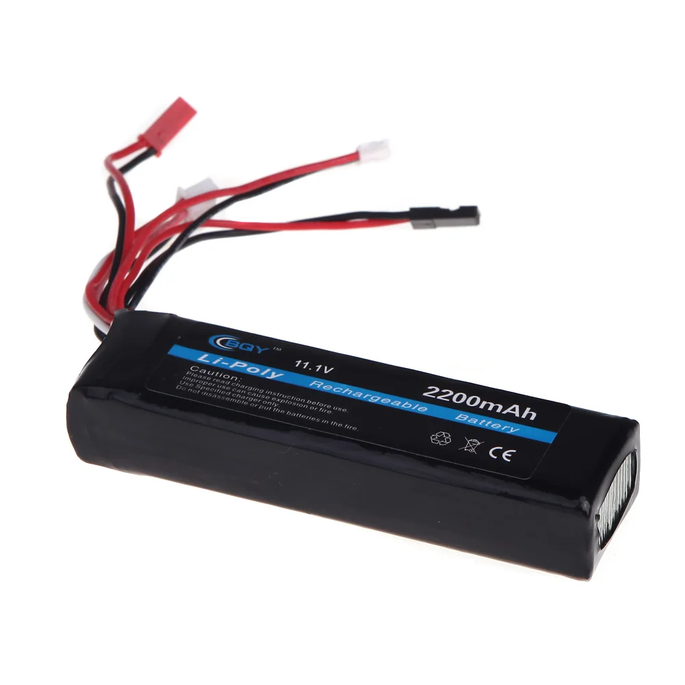 BQY передатчик LiPo батарея 11 1 В 2200 мАч 3 разъема для JR Futaba Walkera WFLY FS батарея|Детали и