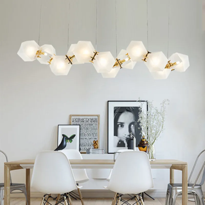 Креативная многоугольная стеклянная люстра в стиле пост-модерн чехлы для