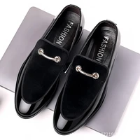 men dress shoes men casual shoes suede patent leather breathable non slip wear resistant solid color men shoes dress shoes men