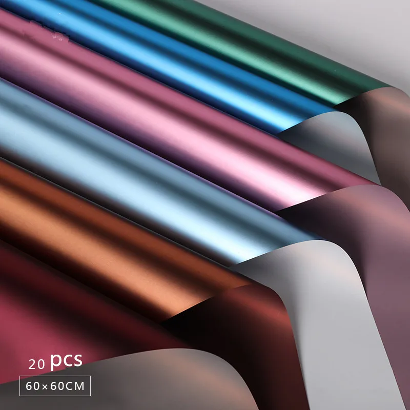 Блестящая бумага для упаковки цветов 20 шт. водонепроницаемая подарков