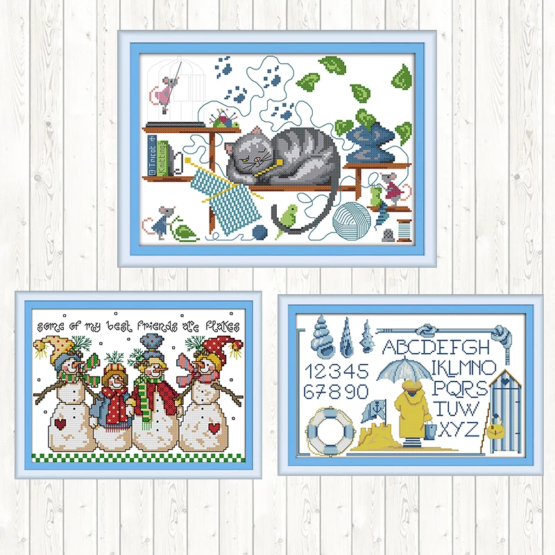 Набор для вышивки крестиком с изображением кота 14/11 карат | Дом и сад