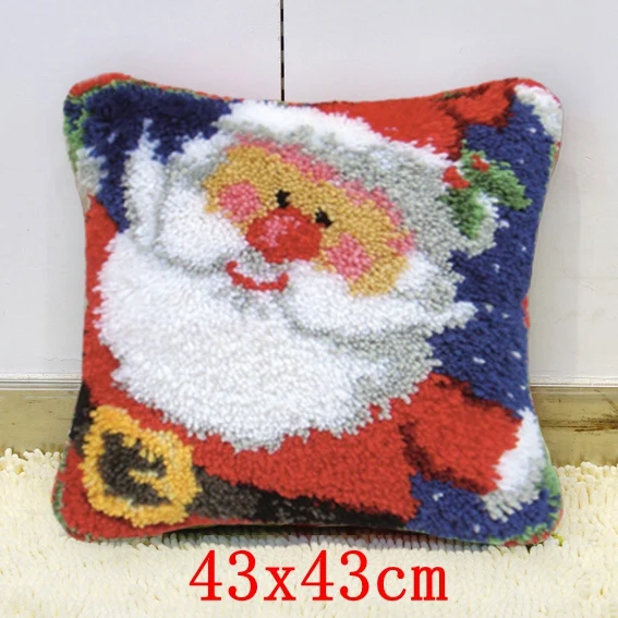Latch Hook Kits Rug Pillow Cushion Carpet Embroidery Mat Fomiaran For Needlework Crochet Cross Stitch Christmas Gift | Дом и сад
