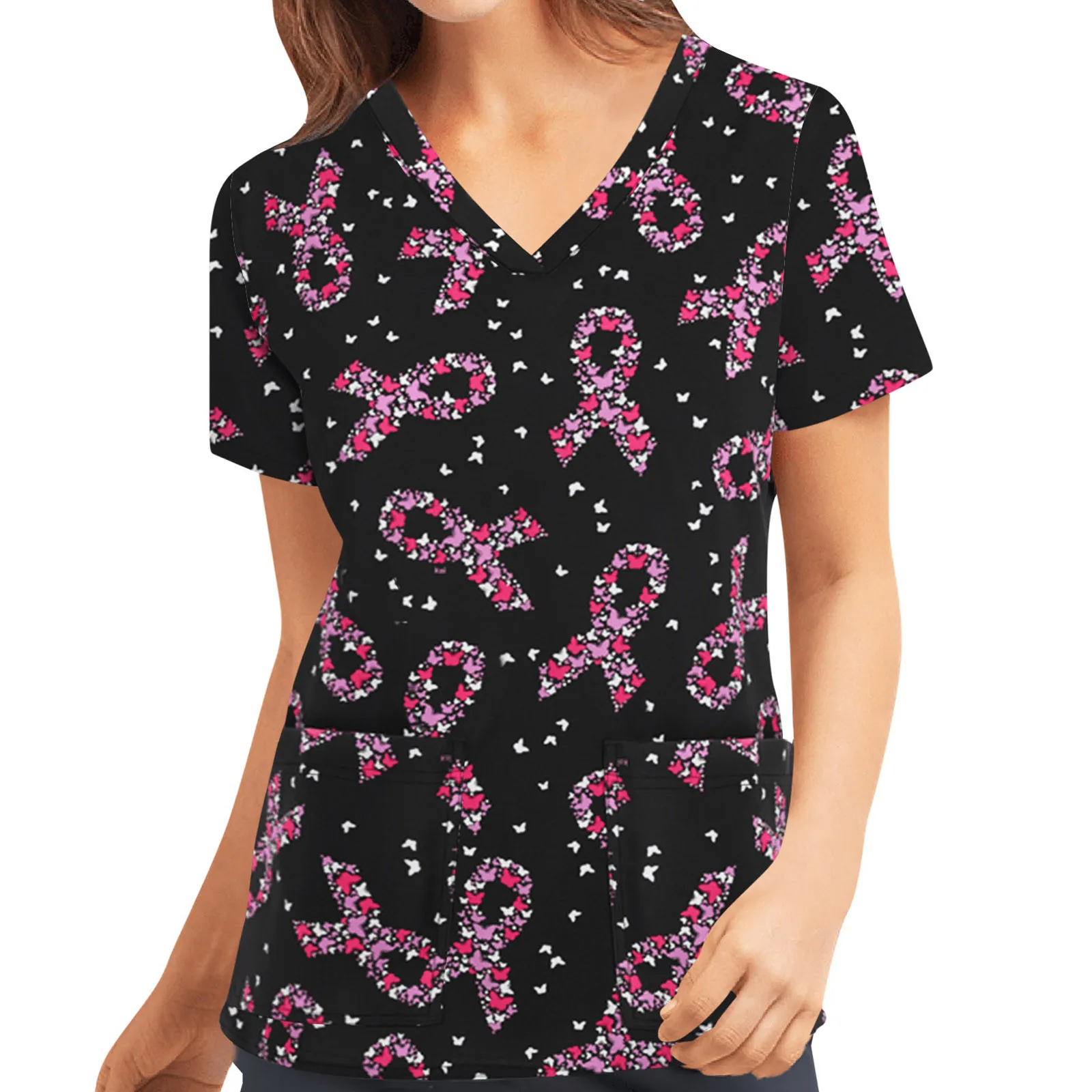 Медицинские работники многоцветная форма для медсестры с принтом женские топы