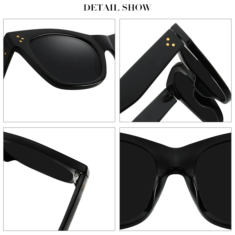 Новый 2017 fashion square солнцезащитные очки женщины cat eye люксовый бренд большие черные