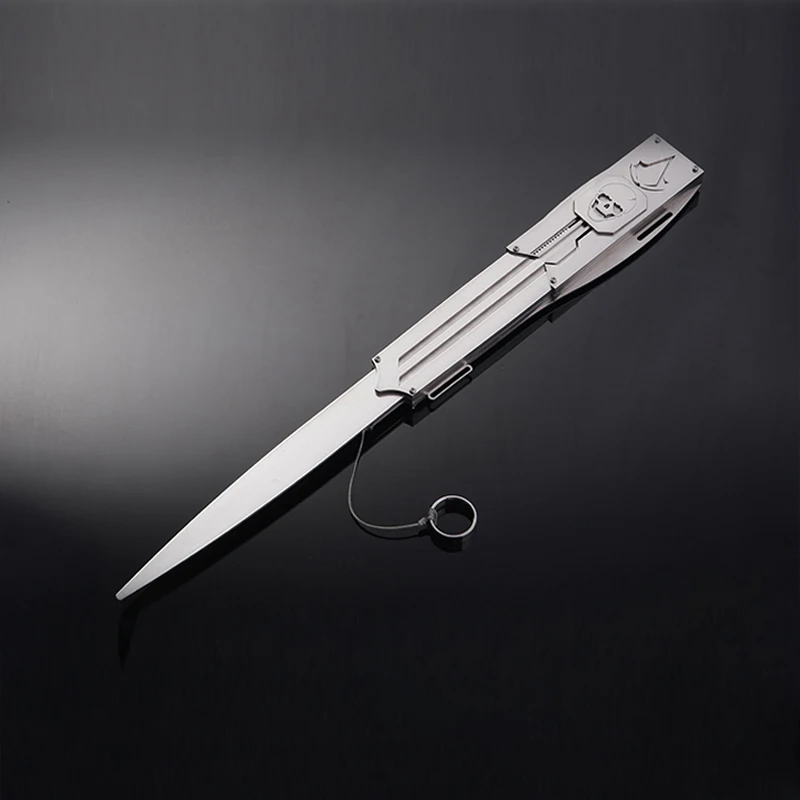 

Косплей скрытое металлическое скрытое лезвие подвижный меч скрытый меч Эдвард оружие пластиковый выдвижной меч игрушка для детей и взросл...