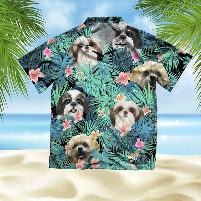 

Hawaii Beach Design Shirts for Men Cute Animals Printing 3D Shirts 2021 Summer Short-sleeved Casual Shirts S-5XL
