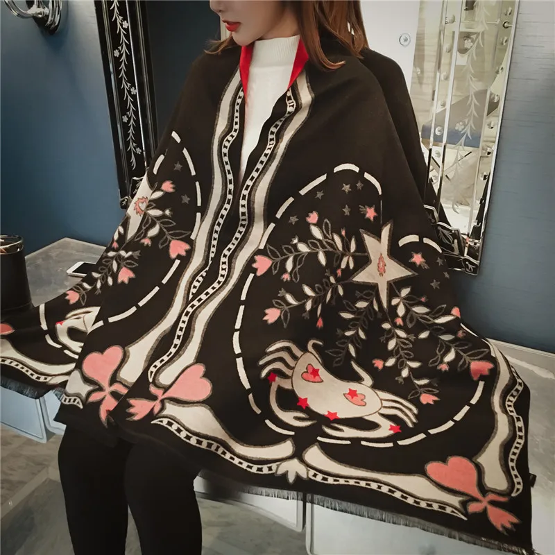 2020 кашемировый шарф с новыми принтами облегающее шаль Cachecol платки Для женщин