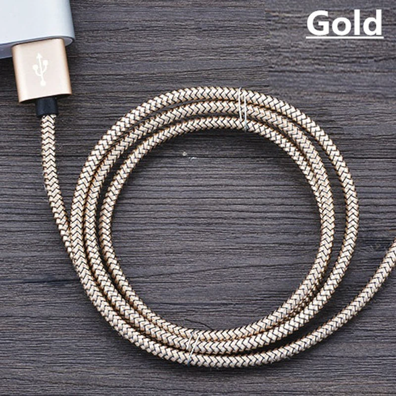 Кабель Micro USB для быстрой зарядки 1 м нейлоновый USB-кабель синхронизации данных