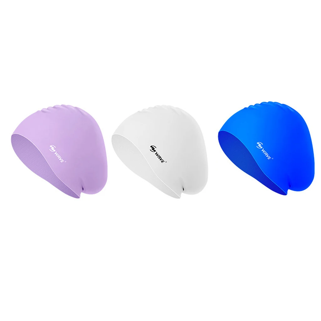 

Silicone Long Hair Swim Hat High Elasticity Ear Protection Flexible Swimming Hat Womens Keep Your Hair Dry