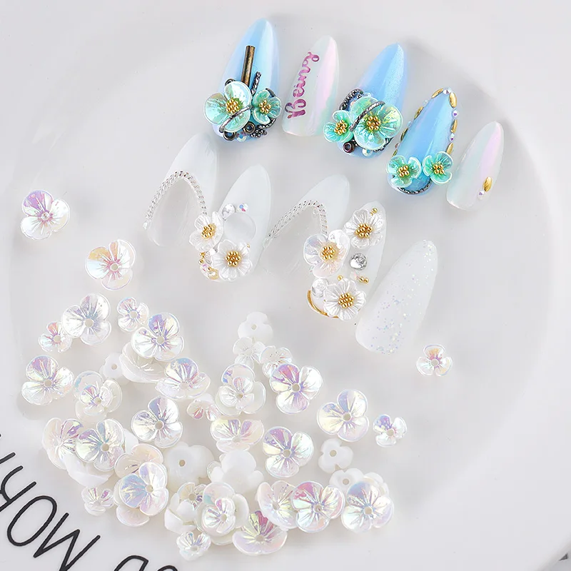 1 коробка смешанные натуральные цветы на полочки Шарм жемчуг красочный бисер