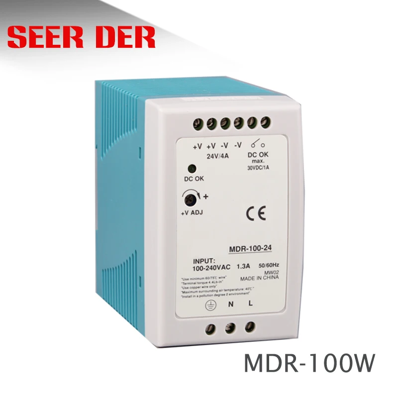 Пластиковый чехол smps psu 100 Вт 24 вольт светодиодный драйвер модуль 48 В 2 А