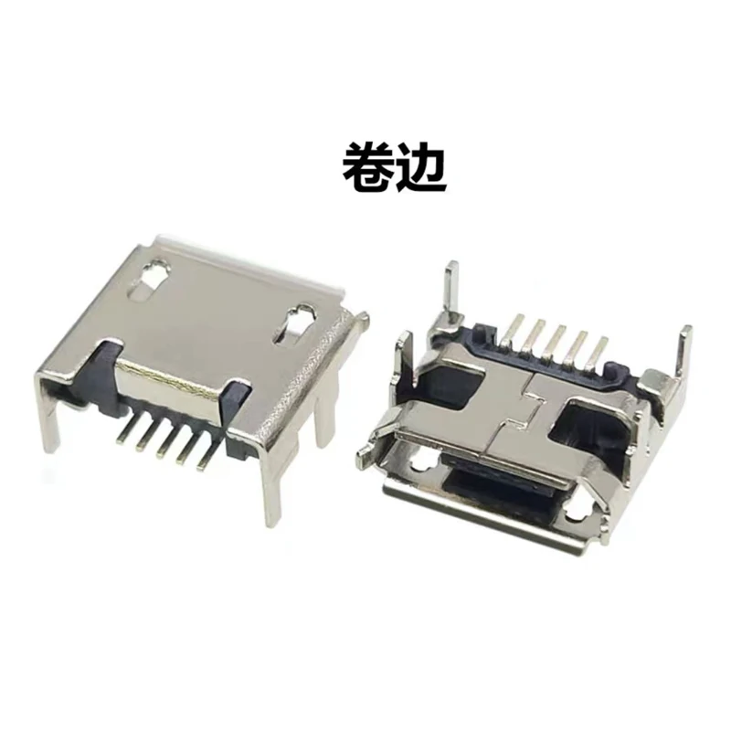 Гнездовой разъем Micro USB 5 контактов тип B 4 вертикальных ножки 10 шт. разъемы для