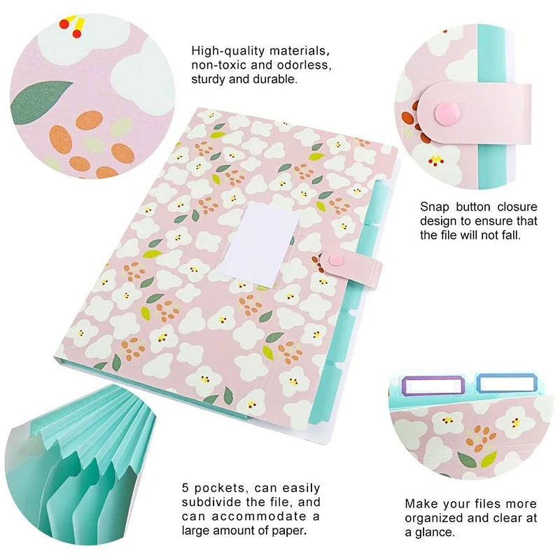 8 шт Расширение папки и расширяемый органайзер для хранения 5 карманами типа