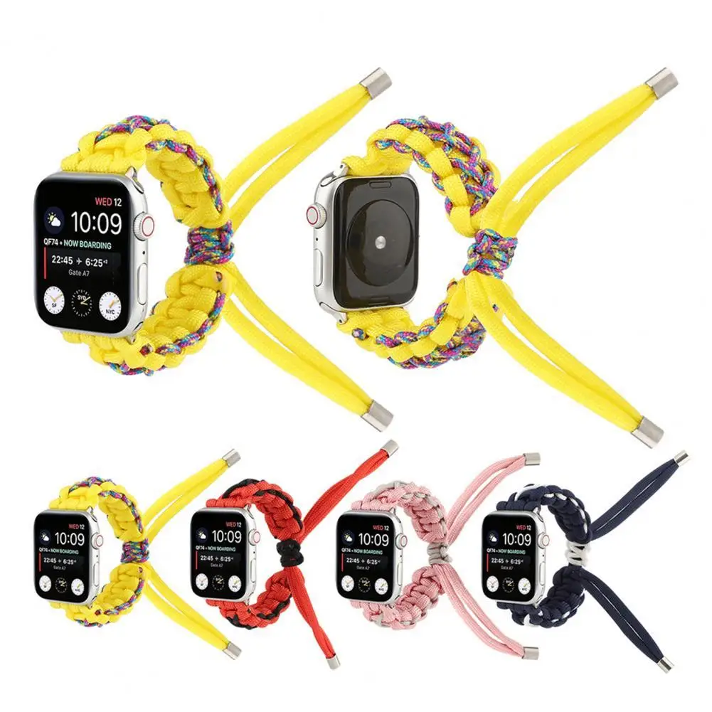 

Универсальный ремешок для часов, удобный регулируемый плетеный спортивный сменный ремешок для часов iWatch 6/SE/5/4/3/2/1, аксессуары