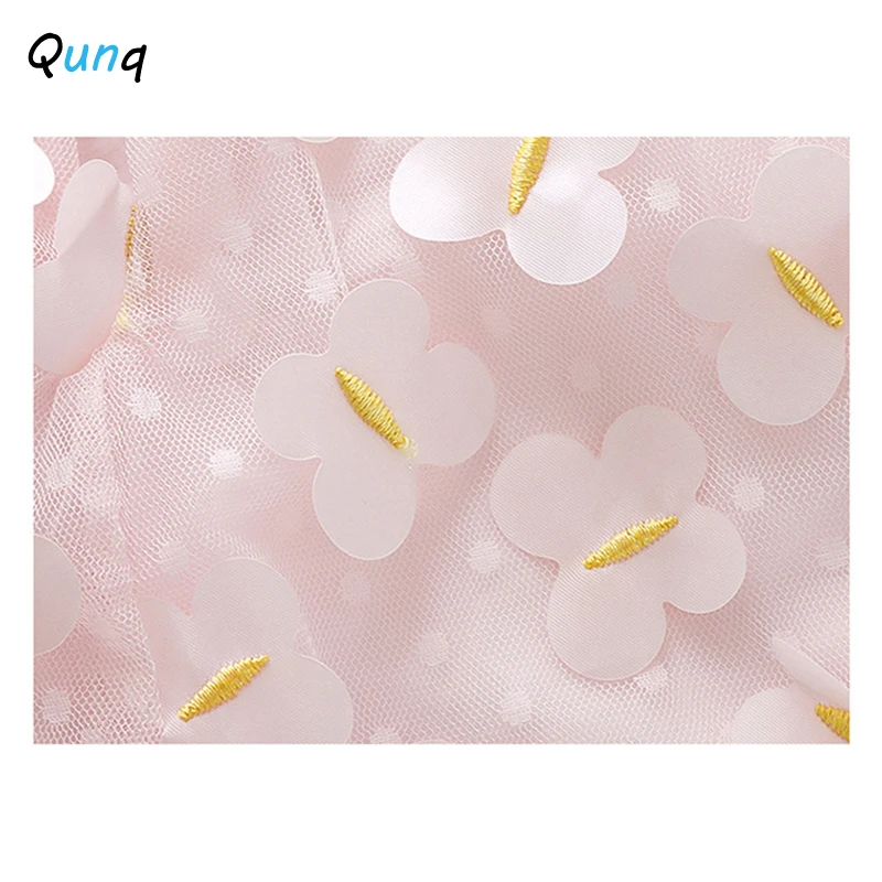 

Qunq Girls Princess Dress 2021 New Summer Mesh Sleeveless Kids Party Clothes Butterfly Bow Toddler Children Birthday Costume