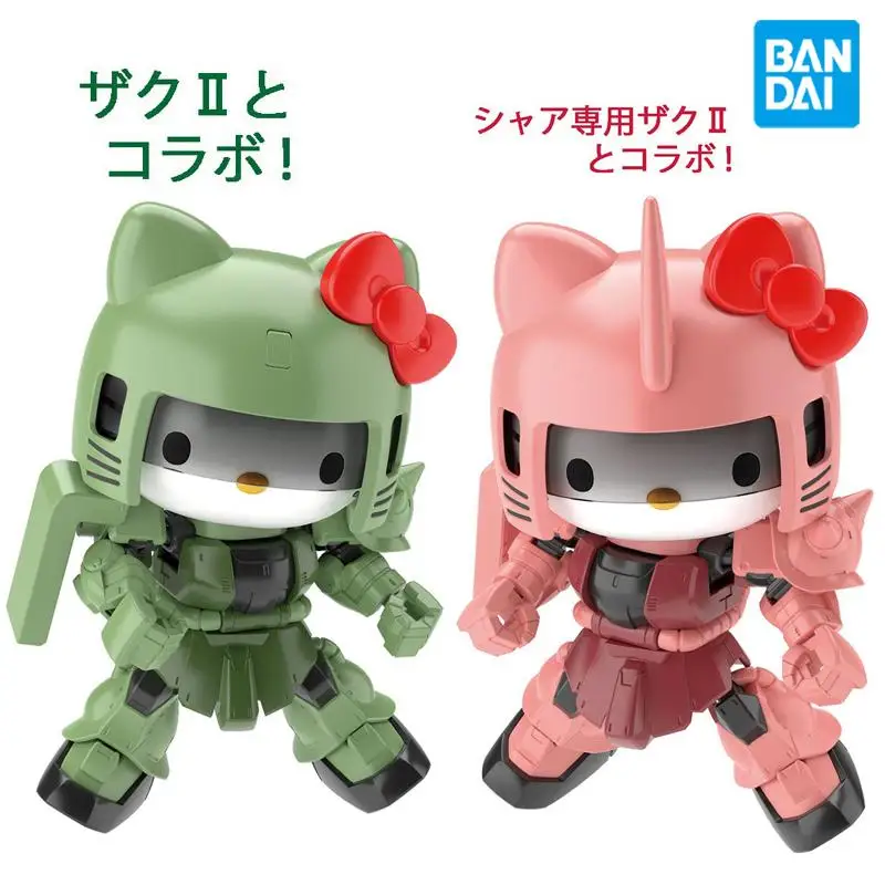 Фигурка BANDAI SDCS Gundam Cross серебристая, модная фигурка Hello Kitty Gundam на заказ, аниме, игрушки, подарки