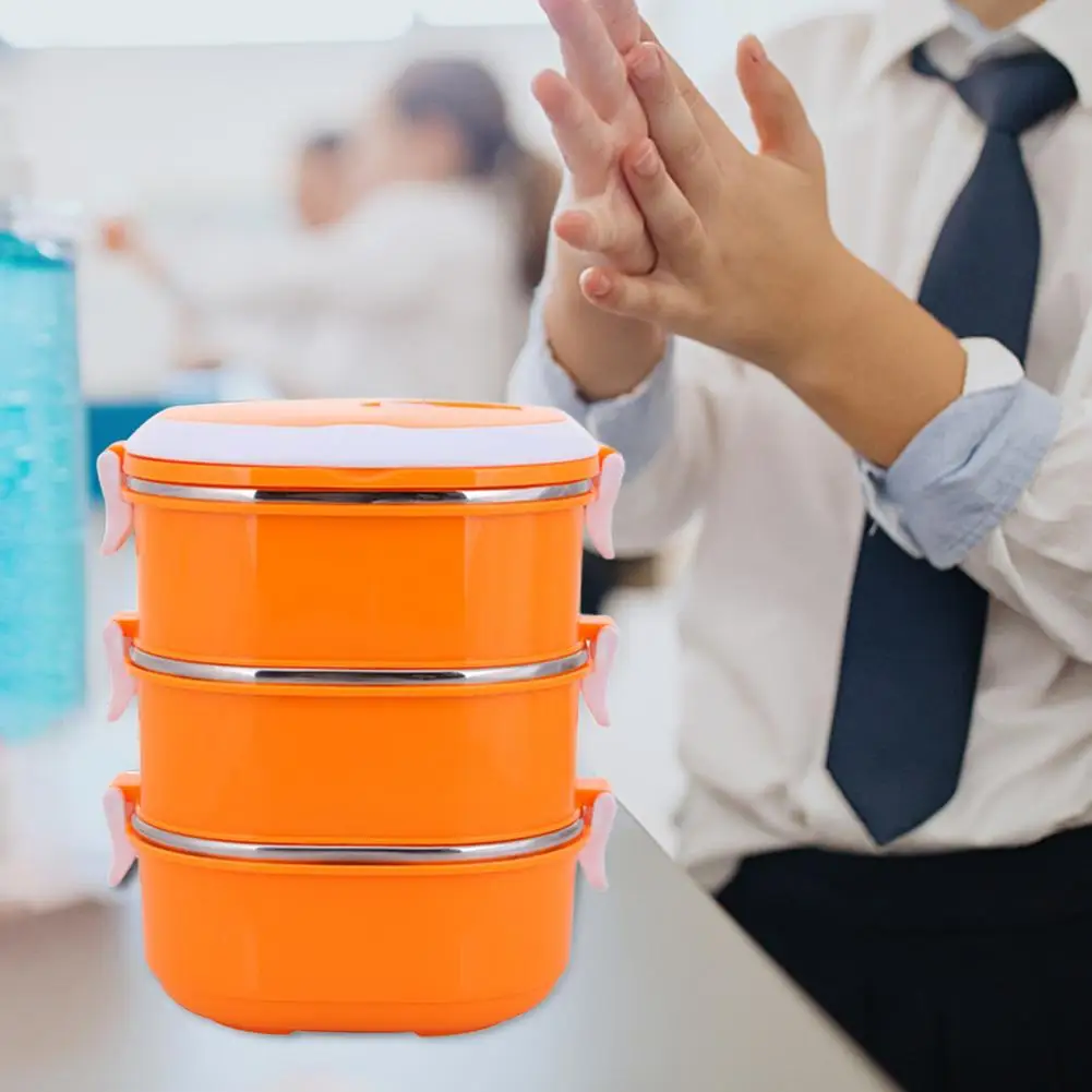 Ланч-бокс из нержавеющей стали оранжевый контейнер для еды бенто женский подарок