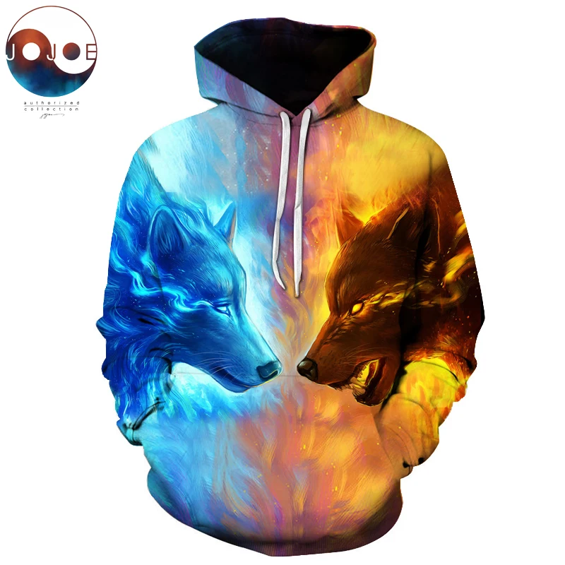 Толстовки с капюшоном от JoJoesArt для мужчин и женщин Модный пуловер 3D рисунком Льда