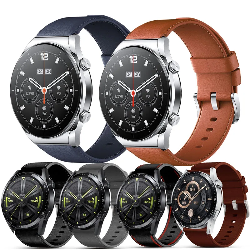correa 22mm For huawei watch gt 2 pro/gt 2 46mm band For xiaomi smart watch s1 strap for Amazfit GTR 2 2E 47 leather accessories