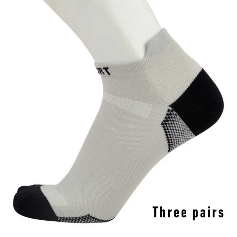 

Newest 3Pair Men Running Stockings Thick Sweat Sweat-Absorbent Short Socks Outdoor Sports Walking Stockings Basketball Stockings