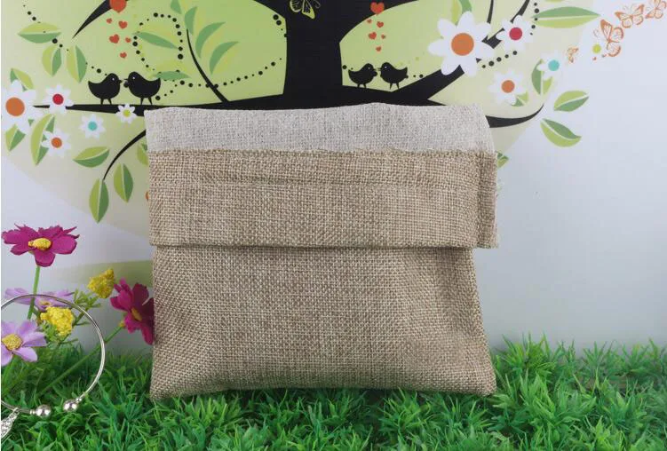 

10*15 50pcs Jute Drawstring Sacks gift bags with jewelry/Accessories/Cosmetic/wedding/christmas Linen pouch Packaging Bag