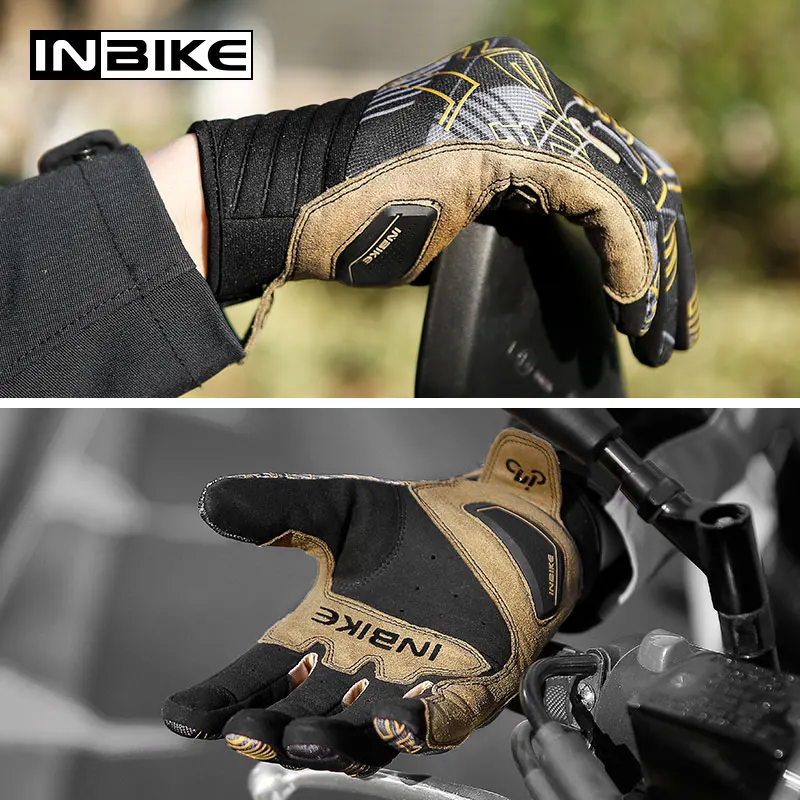 INBIKE Full Finger Motorcycle Gloves Breathable Men's Motocross Shockproof Sport Cycling Bike Racing Motorbike | Автомобили и