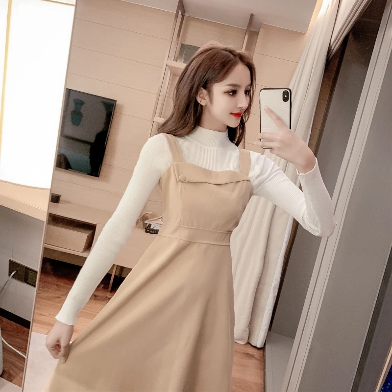 Женский комплект из двух предметов винтажное элегантное платье с длинным