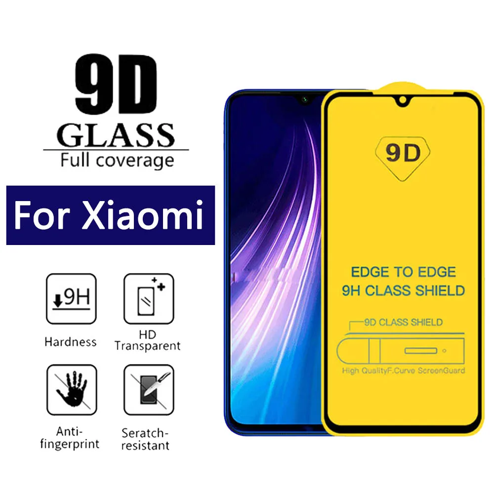 Закаленное защитное стекло 9D для Xiaomi Mi Play Poco F2 X2 Pocophone F1 PRO M2 | Мобильные телефоны и