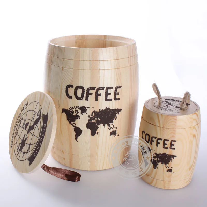 Кофе контейнер для хранения фасоли комоды баррель уплотнение бар с крышкой