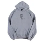 Худи женское оверсайз с длинным рукавом и цветочным принтом